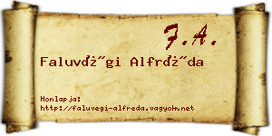 Faluvégi Alfréda névjegykártya